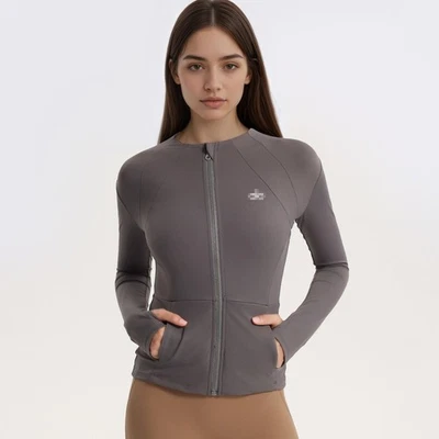 Chaqueta de aloyoga, cintura ajustada, secado rápido, versátil, ropa de yoga fitness, Foto 1 de 4