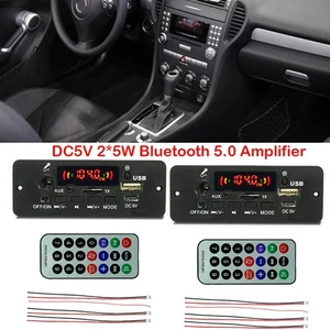 2 Piezas Reproductor DC5V Amplificador Bluetooth MP3 Decodificador Placa Coche Reproductor de Música Radio FM - Imagen 1 de 8