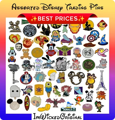 购买迪士尼别针散装批量挑选尺寸 1-100 多种交易徽章英雄 — 第 1/4 张图片