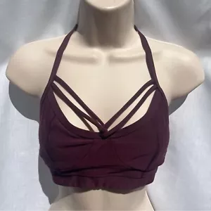 Scorpio Sol Adjustable Racerback Sports Bra - Plum Purple - Size S - Picture 1 of 6