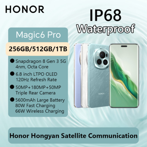 Honor Magic 6 Pro 5G Snapdragon 8 Gen 3 NFC 180MP 6.8'' 120Hz 16GB+1TB 5600mAh