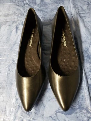 Cunas para caminar Reece negras MUJER PLANAS cuero 10,5 N hechas en Brasil Foto 1 de 4