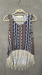 Vintage Havana Striped Fringe Mini Dress Women's S White  - Picture 1 of 7