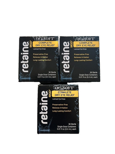 THREE - OCuSOFT Retaine MGD Emulsion 30 Single-Dose Containers Exp 2026 ...