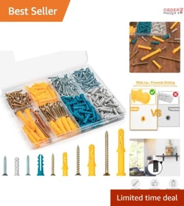 270PCS Wall Hanging Kit - Plastic Drywall Anchors & Philips Screws Assortment - Picture 1 of 10