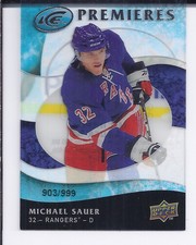 2009-10 Upper Deck Ice Rangers Hockey Card #139 Michael Sauer Rookie /999