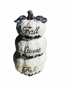 Pumpkin Fall Thanksgiving Halloween Decoration HandPainted Ceramic Tabletop 5 In - Picture 1 of 5