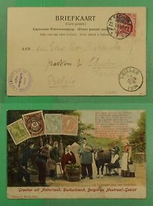 DR WHO 1904 GERMANY AACHEN STAMP POSTCARD TO BELGIUM k02404