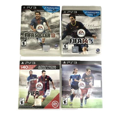 Videojuegos de fútbol PS3 FIFA 13, 14, 15 y 16 Sony PlayStation 3 - 4 juegos usados en excelente estado Foto 1 de 4