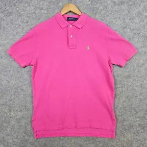 Polo Ralph Lauren Herren Rosa Kurzarm Hemd Gr. M 100% Baumwolle Preppy Church - Bild 1 von 9