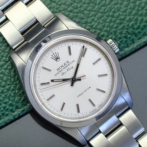 Rolex Air-King Watch Stainless Steel Silver Index Dial Oyster Band 34mm 14000 - Picture 1 of 18