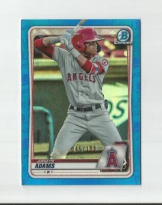 Bowman Chrome Prospects 2020 refractor azul Jordyn Adams #d045/150 Angels - Imagen 1 de 2