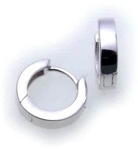 Pendientes plegables criollos plata auténtica 925 diámetro 12 mm plata de ley unisex - Imagen 1 de 1