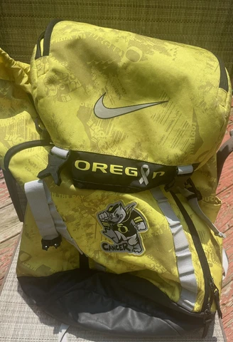 Nike Oregon Ducks Player Issued Stomp Out Cancer Doernbecher Backpack New DB Cover