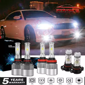 For Dodge Charger 2011 2012 2013 2014 LED Headlight Hi/Lo + Fog Light Bulbs S2 - Foto 1 di 12