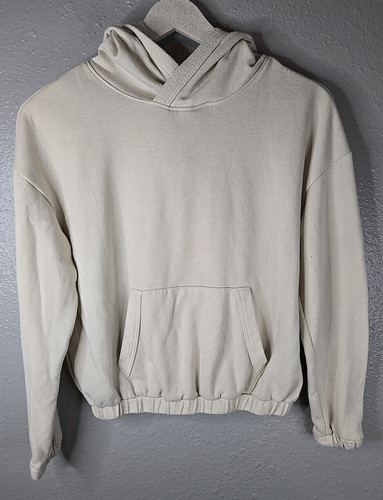 OFF WHITE Felpa con cappuccio Oli Viv donna in ceramica manica lunga in pile taglia S