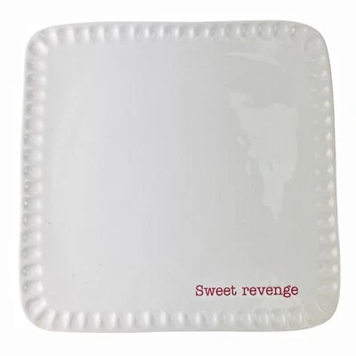 Mud Pie Sweet Revenge Plate Treat Tray Holiday Valentine Christmas Neighbor Gift - Image 1 of 4