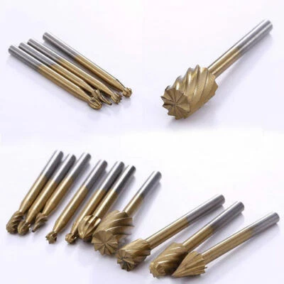 10stk. 3mm HSS Rotary Burr Set Fräser Holzbearbeitung DIY Carving Tool Kit RF - Bild 1 von 4