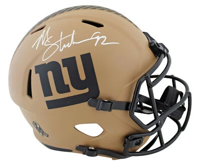 Giants Michael Strahan Signed STS II Full Size Speed Rep Helmet BAS Witnessed - Image 1 of 3