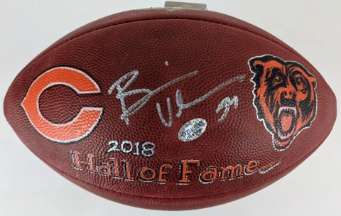 Brian Urlacher Autographed 2018 Hall of Fame Inductee Chicago Bears Football JSA Cover