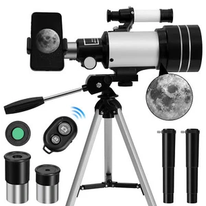 Telescope 300MM Astronomical 150X With Phone Adapter Barlow Lens For Kids Gift - Picture 1 of 10