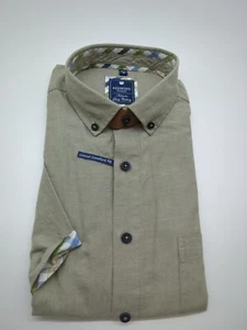 Camisa manga corta REDMOND talla XL 43/44 cuello abotonado caqui ajuste regular - Imagen 1 de 5