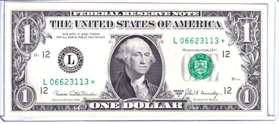 1969-C $1 Federal Reserve **STAR** Note San Francisco #L06623113* - Image 1 of 2