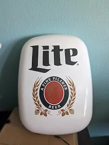 Vintage Retro MILLER LITE BEER BUBBLE BAR Illumina SEGNO 3D 19x16x4 Buona Cond. - Foto 1 di 8