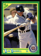 1990 Score Alan Trammell #9 Detroit Tigers MLB Baseball