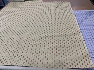 BEIGE COLOR TAPESTRY YARDAGE 1 PC IRREGULAR SHAPE 54" x 98" NEW BOLT END REMNANT - Image 1 of 4