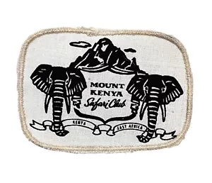 Vintage Mount Kenya Safari Club Patch Elephants - Picture 1 of 4