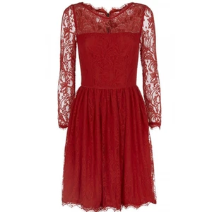 Juicy Couture Size 12 Red Lace Fit & Flare Dress - Picture 1 of 2