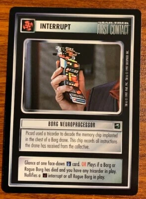 1997 Decipher Star Trek First Contact Interrupt Borg Neuroprocessor - Image 1 of 2