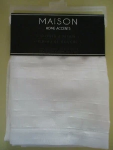 NEW Maison Home Accents Sheer White 70"x72" Fabric Shower Curtian - Picture 1 of 8