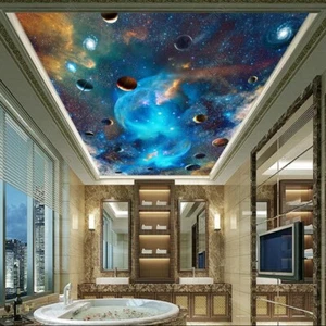 Fotomurale in tessuto non tessuto carta da parati per tetto immagini per tetto soffitto 3D cielo stellato pianeta 11927 - Foto 1 di 4