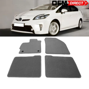 Fits 12-15 Toyota Prius& Prius Plug-In Custom Fit Floor Mats Gray Nylon 4PCS Set - Picture 1 of 8