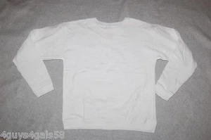 Girls Sweatshirt SOLID WHITE Hanes Comfort Blend  XL 14-16 - Picture 1 of 1