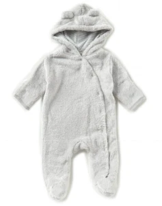 Starting Out Fuzzy Gray Romper w/ Bear Ears on Hood, NWT!! - Picture 1 of 1