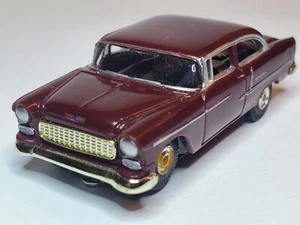 55 CHEVY DUNKELBRAUN BELAIR .NOS AURORA CHASSIS HO SLOT NEU - Bild 1 von 8