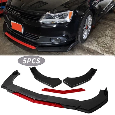 Front Bumper Lip Spoiler Splitter Body Kit Carbon Fiber Red For Volkswagen EOS - Image 1 of 4