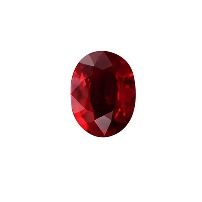 Dark Blood-red Ruby Mohs Hardness 9 Oval Cut Gemstone Egg Shape Faceted Ruby Gem - Image 1 of 4