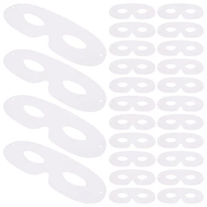 Blank Mask Paper Diy Party Miss Child Plain Masks to Decorate White - Picture 1 of 12