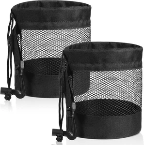 2 Pcs Golf Ball Storage Bag, Mesh Bags Nylon Pouch Black - Bild 1 von 7