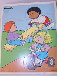 PLAYSKOOL CABBAGE PATCH KIDS WOOD PUZZLE LET'S PLAY 240-04 - Picture 1 of 3