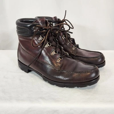 Orvis Brown Leather Ankle Boots Soles Men's 11.5N - Image 1 of 4