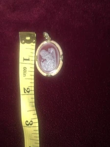 Praying Angel Charm. 1.5” Tall X 1” Wide. Outside Is Gold Toned And Ivory Face - Picture 1 of 5