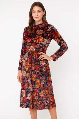 Ivy City Whimsigoth Velvet Floral Dress Women’s Size M Fairy Grunge Romanticcore - Image 1 of 4