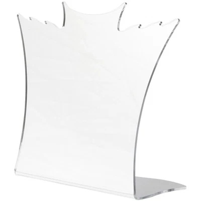 Soporte de exhibición de collar con alas de acrílico Plymor (espejado), 8,5" de ancho x 3" de profundidad x 7,25" de alto Foto 1 de 2