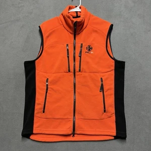 RLX Ralph Lauren Weste Herren Large Orange Fleece Full Zip Taschen Ärmellos Sport - Bild 1 von 13