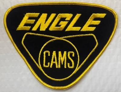 Vintage Embroidered Sew-On Patch "ENGLE CAMS" 6.75" x 5" * NEW OLD STOCK - Image 1 of 3